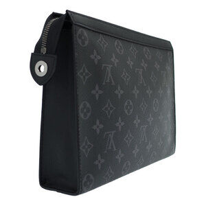 Louis Vuitton Black Monogram Shoulder Voyage Pochette Eclipse Bag
